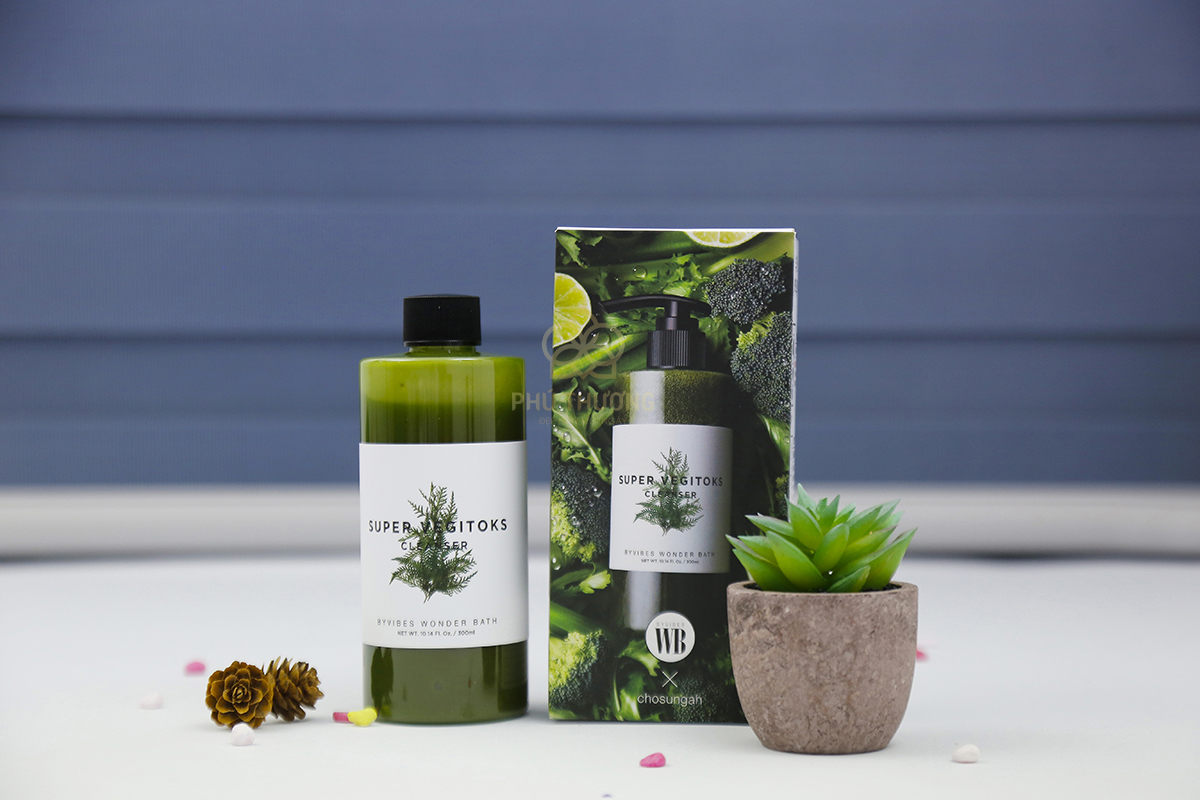 Sữa rửa mặt thải độc rau củ Super Vegitoks Cleanser 300ml