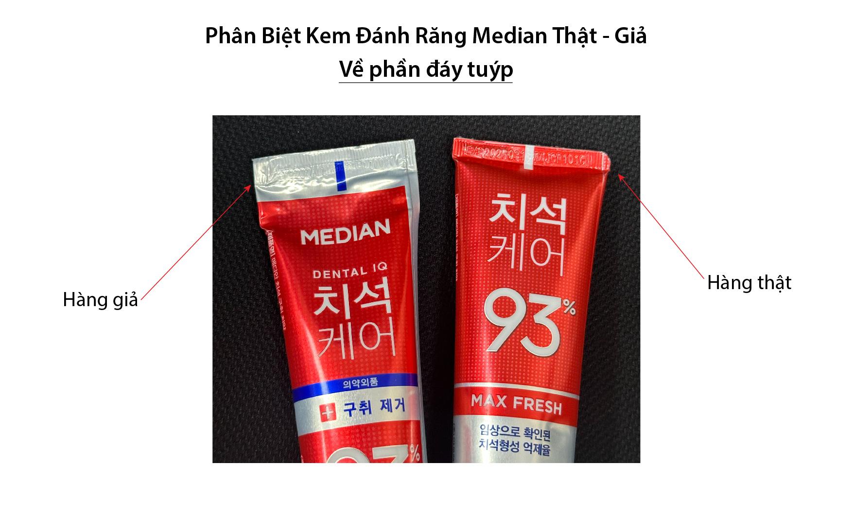 Kem Đánh Răng Median 93 Fake - Cách Nhận Biết Sản Phẩm Giả Hiệu Quả